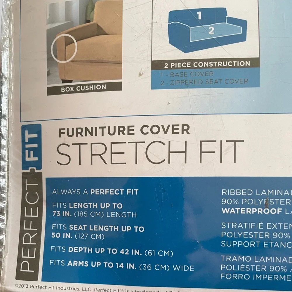 Perfect Fit Tan 2 Piece Love Seat Cover